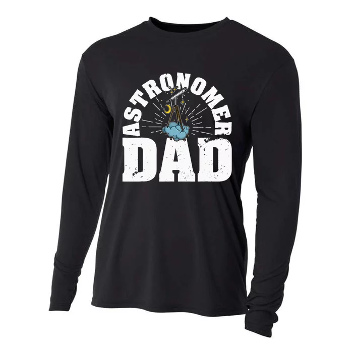 Telescope astronomers stargazing space planets science Cooling Performance Long Sleeve Crew