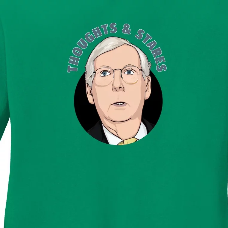 Thoughts And Stares Mitch Mcconnell Ladies Long Sleeve Shirt