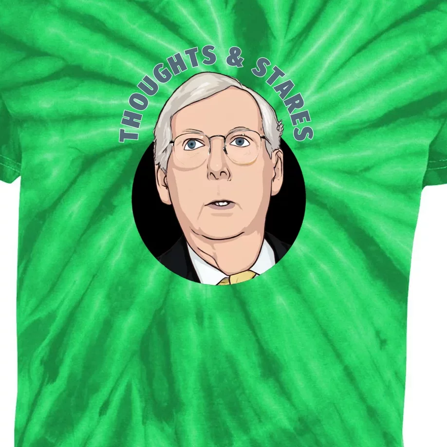 Thoughts And Stares Mitch Mcconnell Kids Tie-Dye T-Shirt