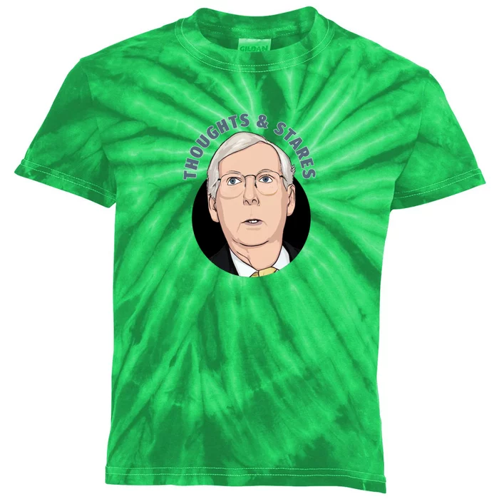 Thoughts And Stares Mitch Mcconnell Kids Tie-Dye T-Shirt