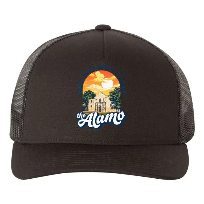 The Alamo San Antonio Texas Mission Vintage Retro Remember Yupoong Adult 5-Panel Trucker Hat