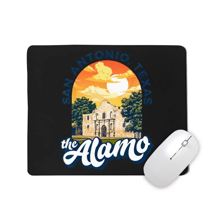 The Alamo San Antonio Texas Mission Vintage Retro Remember Mousepad