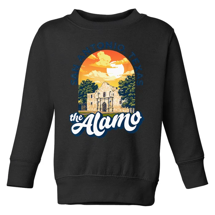 The Alamo San Antonio Texas Mission Vintage Retro Remember Toddler Sweatshirt