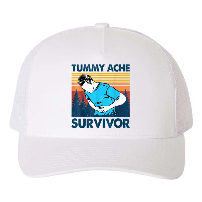 Tummy Ache Survivor Design Is Funny Tummy Ache Quote Yupoong Adult 5-Panel Trucker Hat