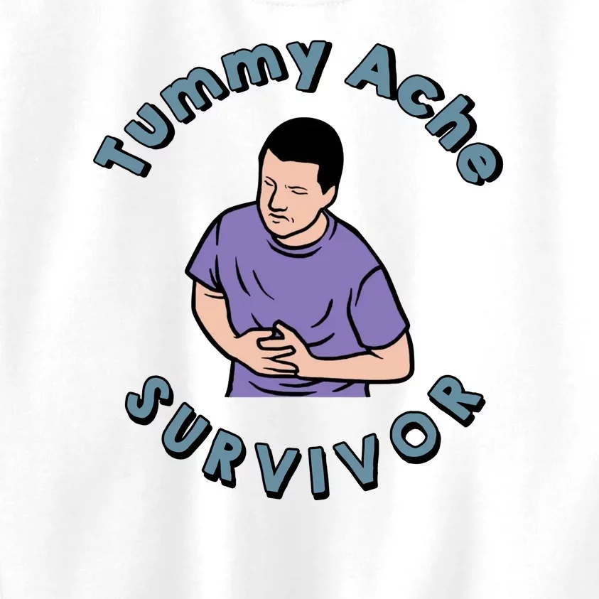 Tummy Ache Survivor Funny Tummy Ache Joke Kids Sweatshirt