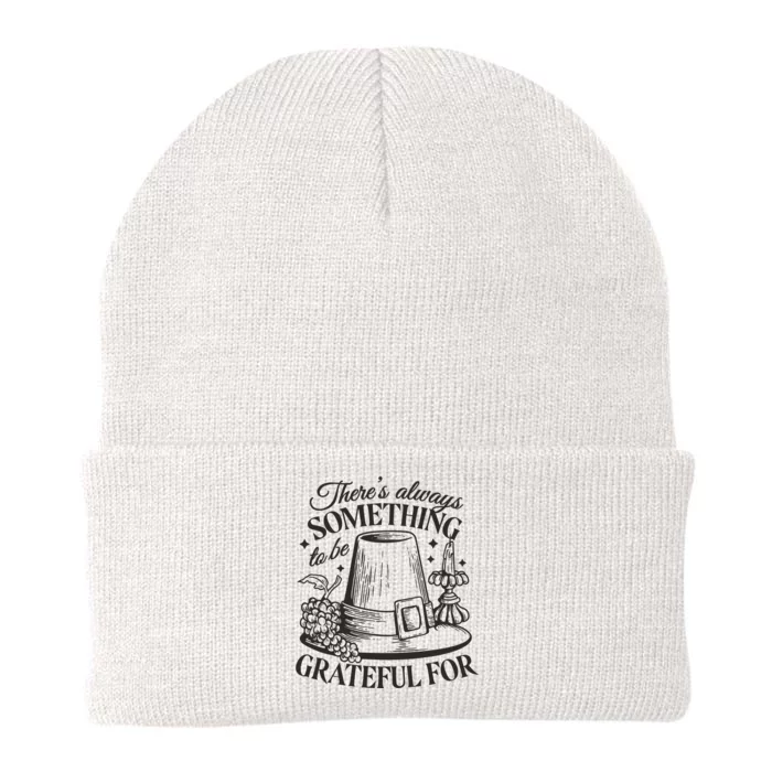 There's Always Something To Be Grateful For Thanksgiving Knit Cap Winter Beanie