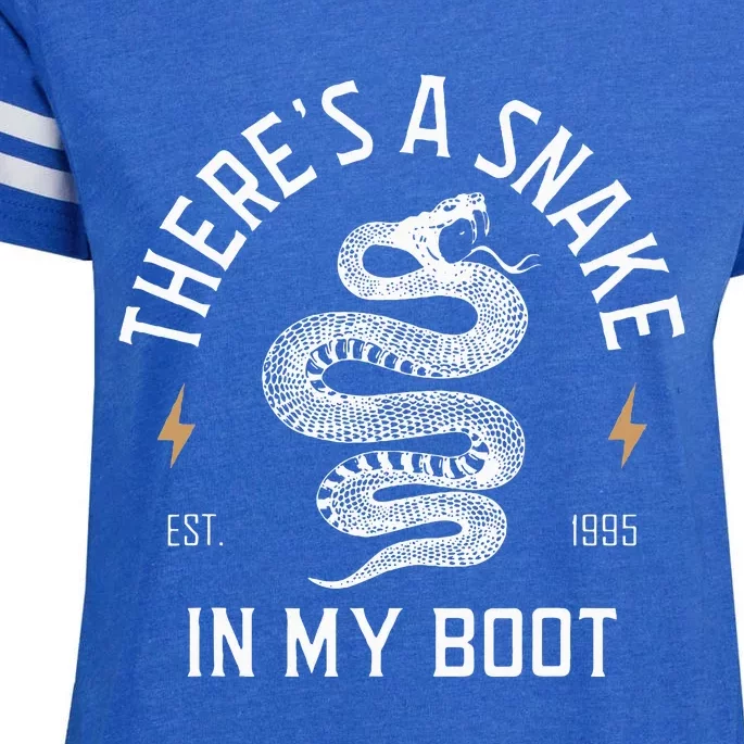 ThereS A Snake In My Boot Est 1995 Meme Funny Snake Enza Ladies Jersey Football T-Shirt