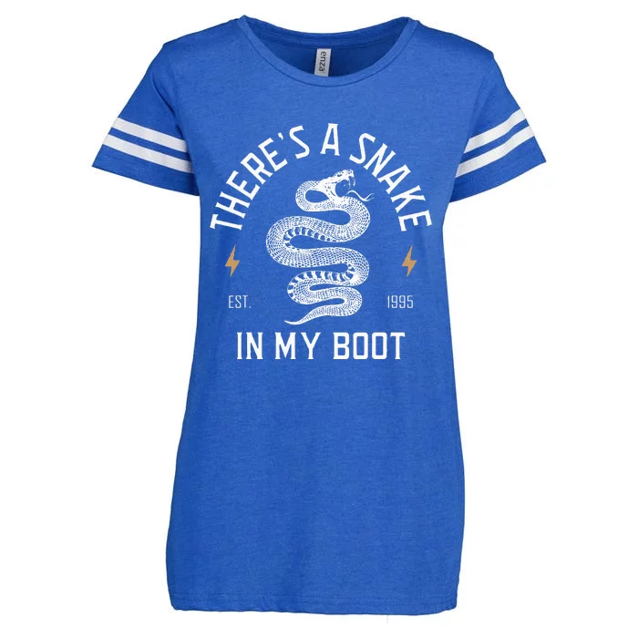 ThereS A Snake In My Boot Est 1995 Meme Funny Snake Enza Ladies Jersey Football T-Shirt