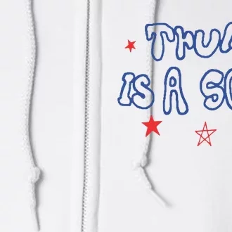 Trump A Scab Vote Harris Funny Stars Full Zip Hoodie