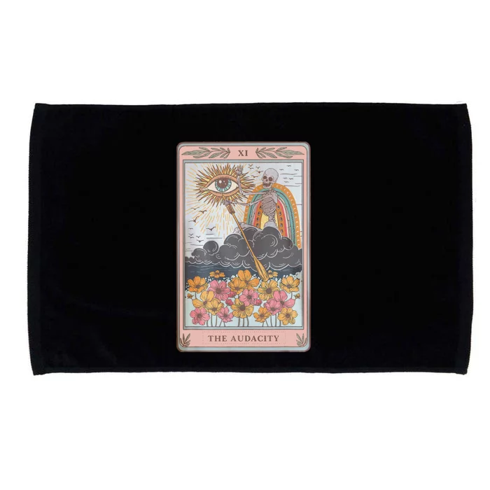 The Audacity Skeleton Tarot Card Sun Eye Aesthetic Microfiber Hand Towel