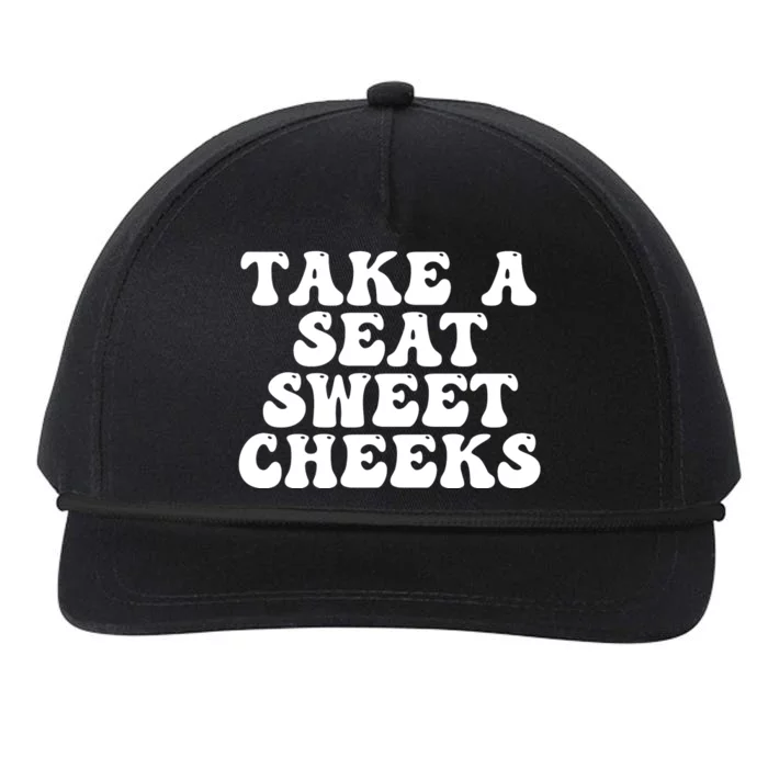 Take A Seat Sweet Cheeks Snapback Five-Panel Rope Hat