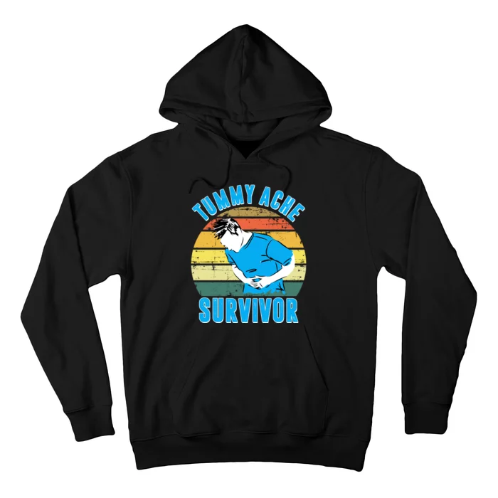 Tummy Ache Survivor Funny Vintage Hoodie