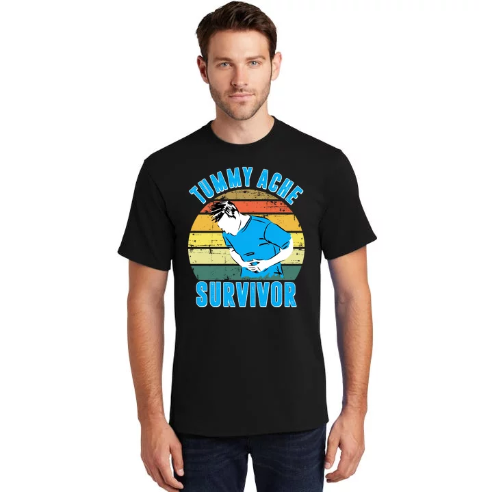 Tummy Ache Survivor Funny Vintage Tall T-Shirt