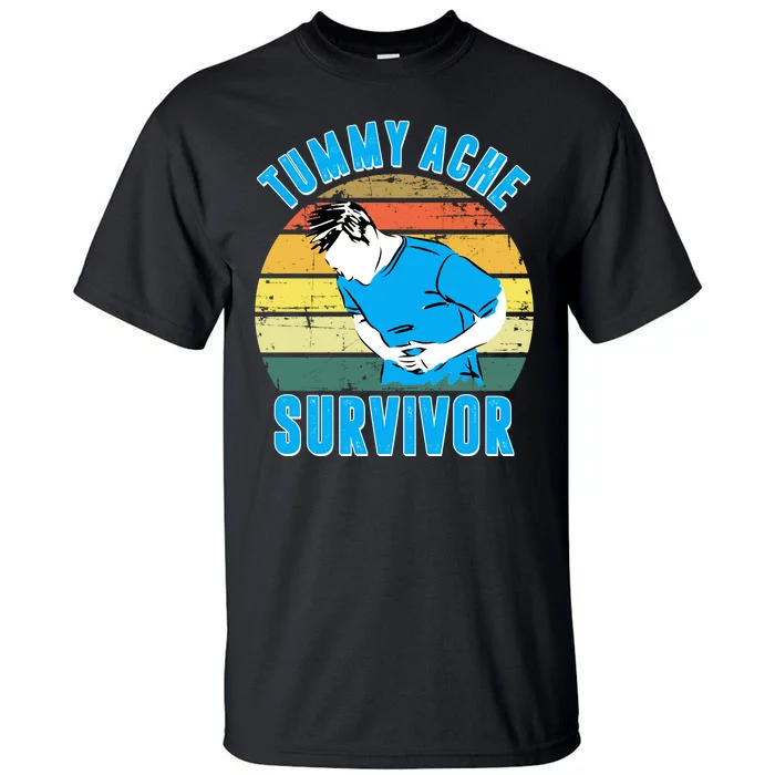 Tummy Ache Survivor Funny Vintage Tall T-Shirt