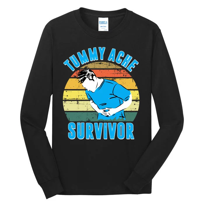 Tummy Ache Survivor Funny Vintage Tall Long Sleeve T-Shirt