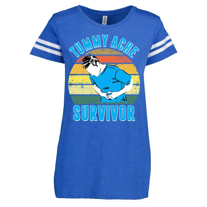 Tummy Ache Survivor Funny Vintage Enza Ladies Jersey Football T-Shirt