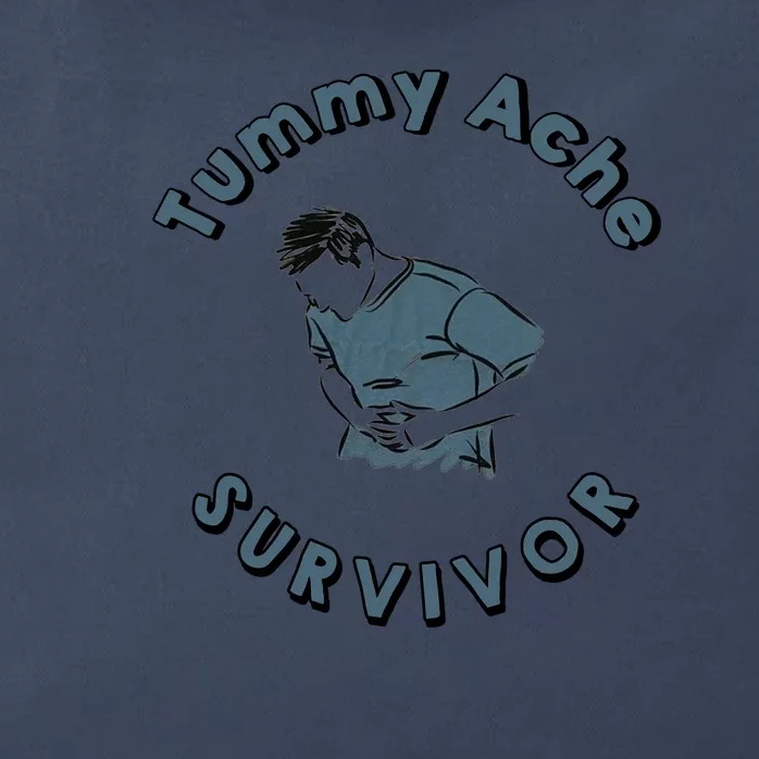 Tummy Ache Survivor Funny Tummy Ache Joke Zip Tote Bag