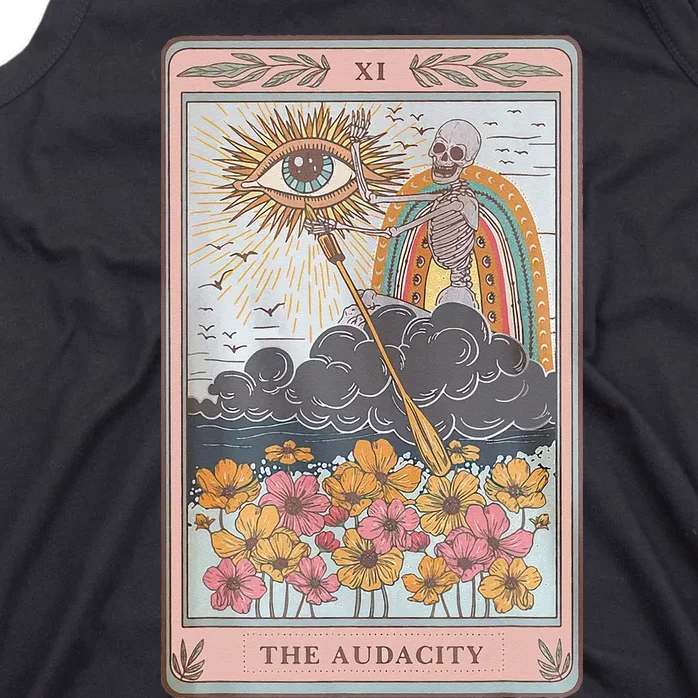 The Audacity Skeleton Tarot Card Sun Eye Aesthetic Tank Top