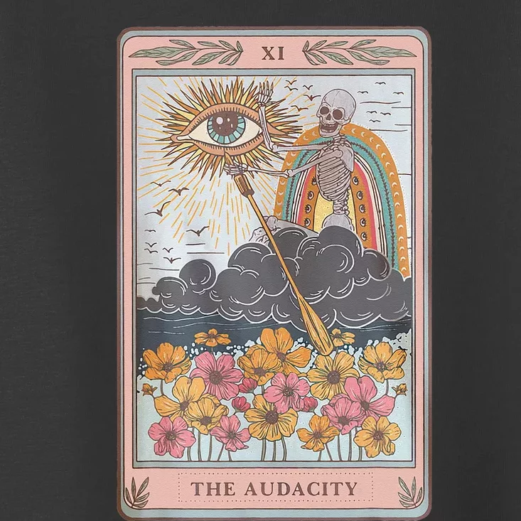 The Audacity Skeleton Tarot Card Sun Eye Aesthetic Toddler T-Shirt