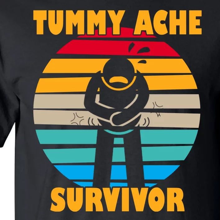 Tummy Ache Survivor Funny Retro Tall T-Shirt