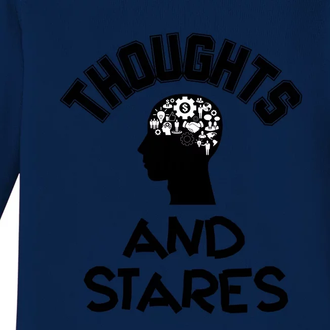 Thoughts And Stares Baby Long Sleeve Bodysuit