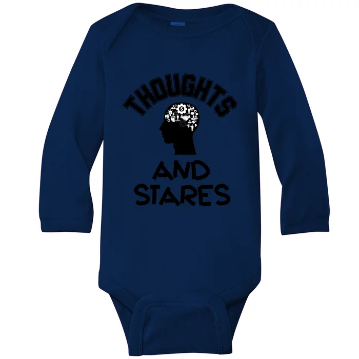 Thoughts And Stares Baby Long Sleeve Bodysuit