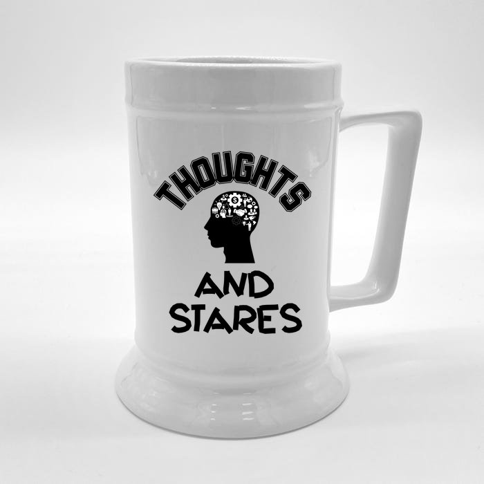 Thoughts And Stares Front & Back Beer Stein