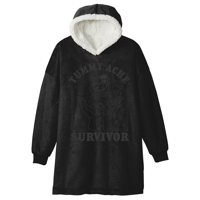 Tummy Ache Survivor Cute Retro Tummy AcheTummy Ache Hooded Wearable Blanket