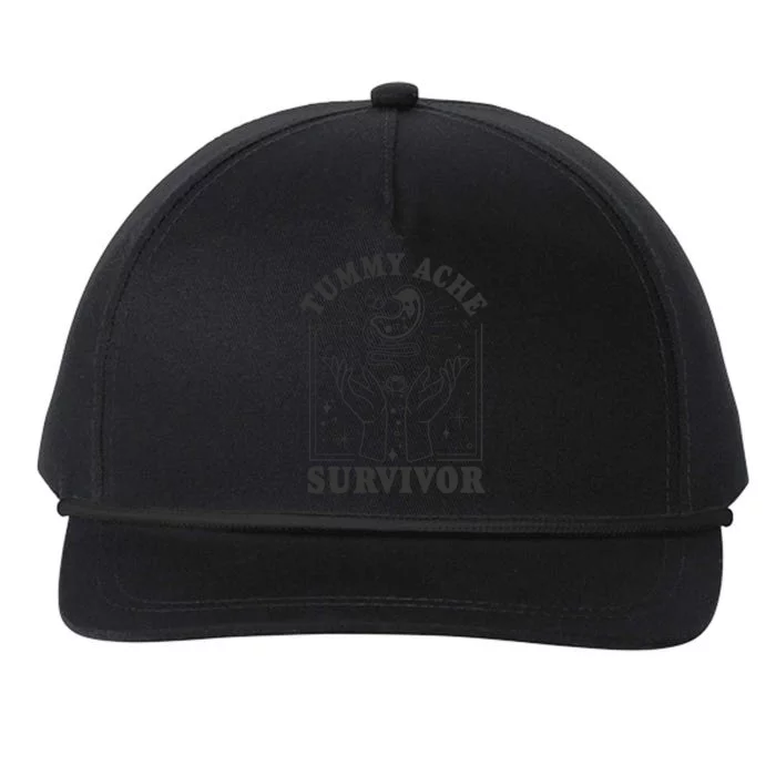 Tummy Ache Survivor Cute Retro Tummy AcheTummy Ache Snapback Five-Panel Rope Hat