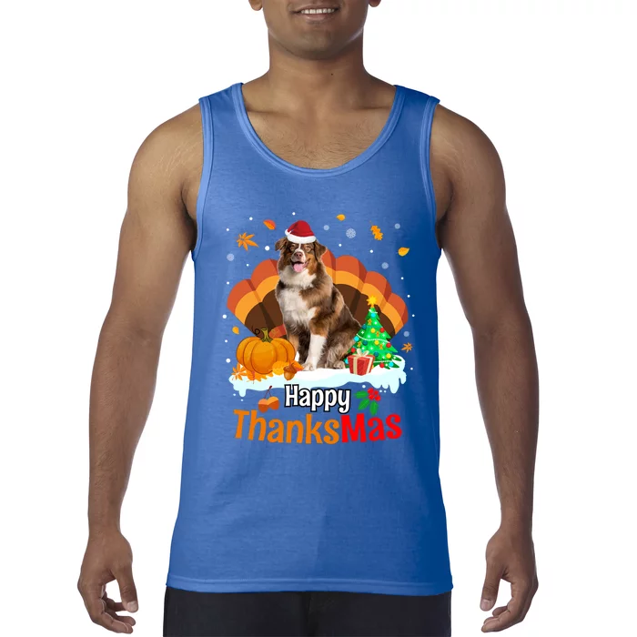 Thanksgiving Australian Shepherd Happy Christmas Aussie Gift Tank Top