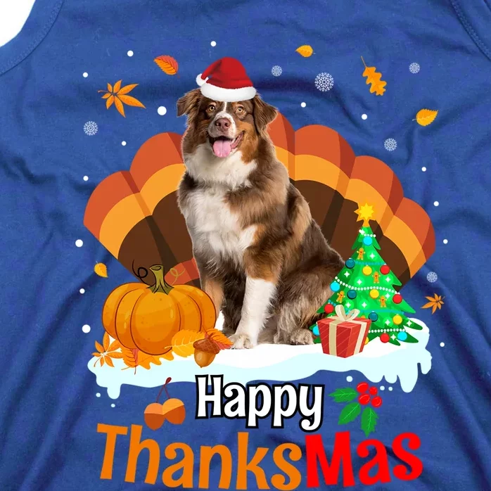 Thanksgiving Australian Shepherd Happy Christmas Aussie Gift Tank Top