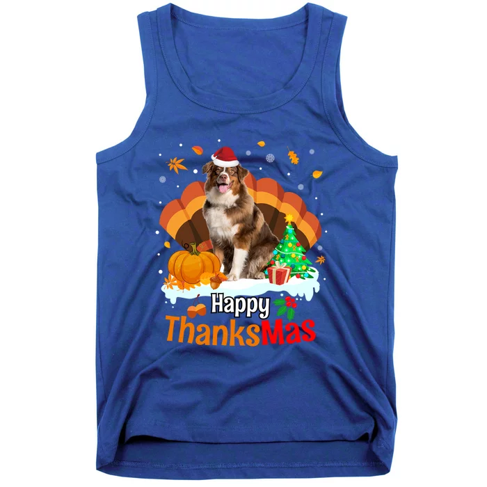 Thanksgiving Australian Shepherd Happy Christmas Aussie Gift Tank Top