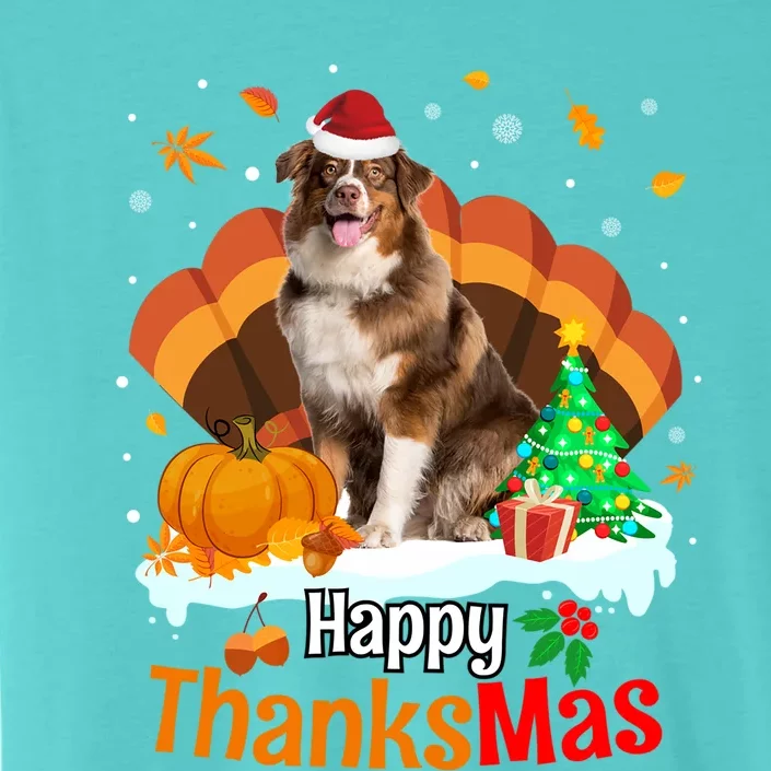 Thanksgiving Australian Shepherd Happy Christmas Aussie Gift ChromaSoft Performance T-Shirt