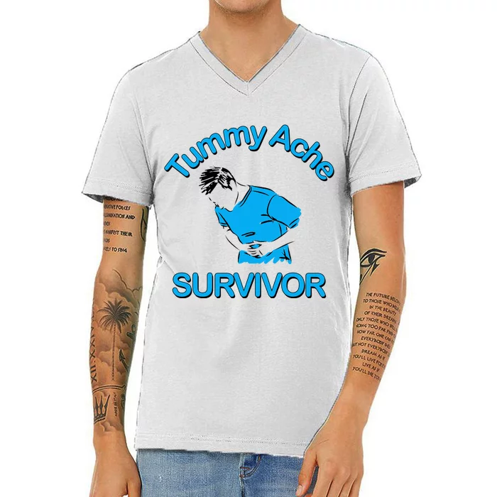 Tummy Ache Survivor V-Neck T-Shirt