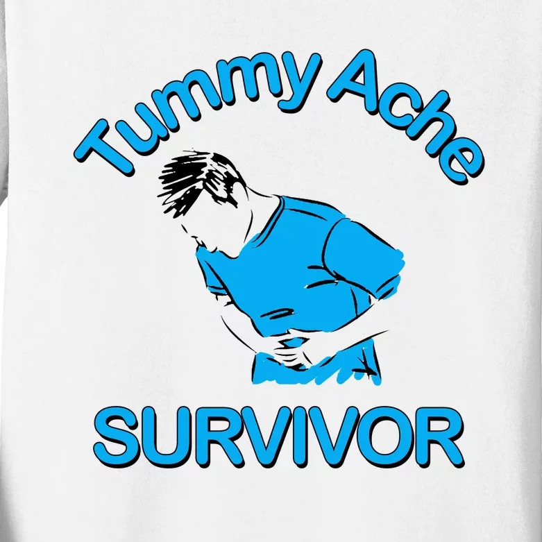 Tummy Ache Survivor Kids Long Sleeve Shirt