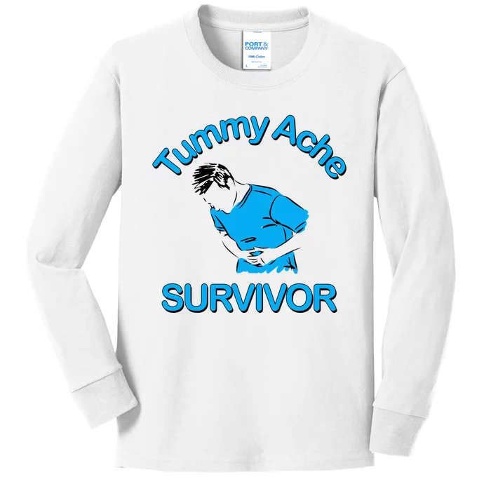 Tummy Ache Survivor Kids Long Sleeve Shirt