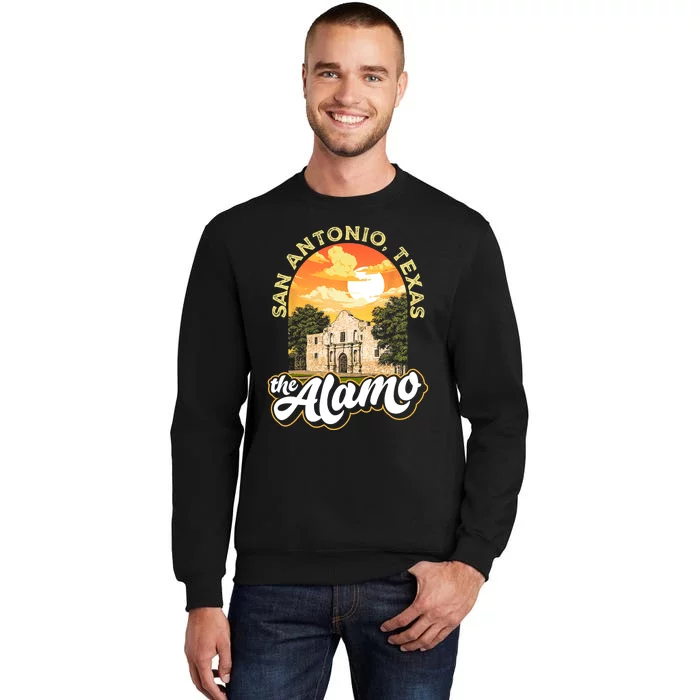 The Alamo San Antonio Texas Mission Vintage Retro Remember Tall Sweatshirt