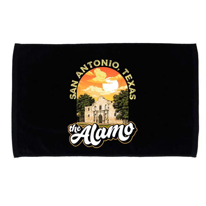 The Alamo San Antonio Texas Mission Vintage Retro Remember Microfiber Hand Towel