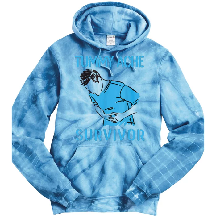 Tummy Ache Survivor Shirt Stomachache IBS Funny Women Tie Dye Hoodie