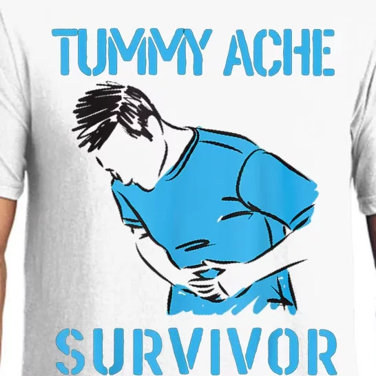 Tummy Ache Survivor Shirt Stomachache IBS Funny Women Pajama Set