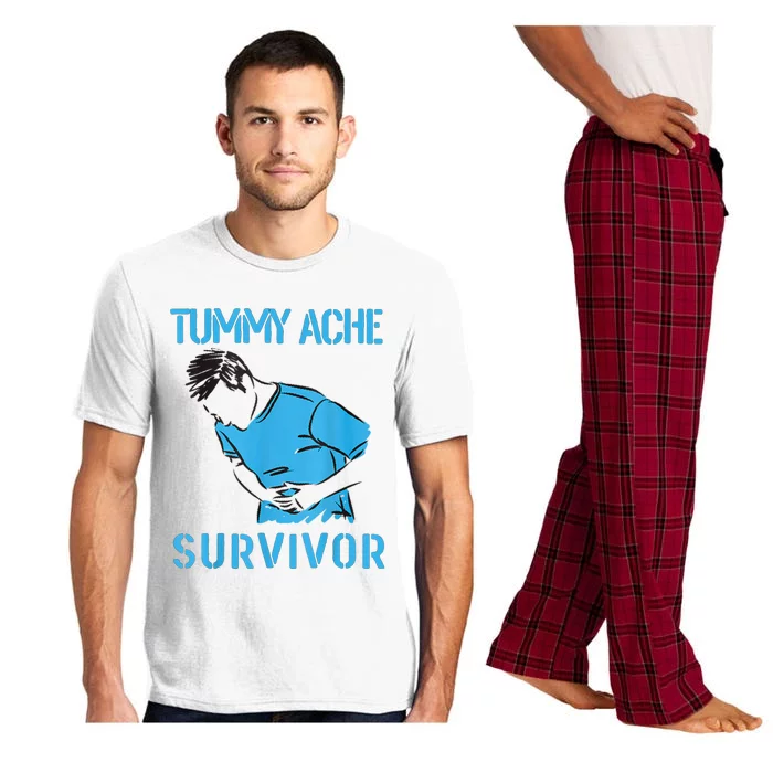 Tummy Ache Survivor Shirt Stomachache IBS Funny Women Pajama Set