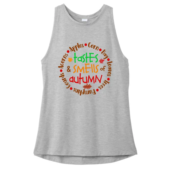 Tastes And Smells Of Autumn Ladies Tri-Blend Wicking Tank