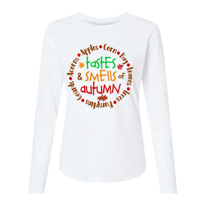 Tastes And Smells Of Autumn Womens Cotton Relaxed Long Sleeve T-Shirt