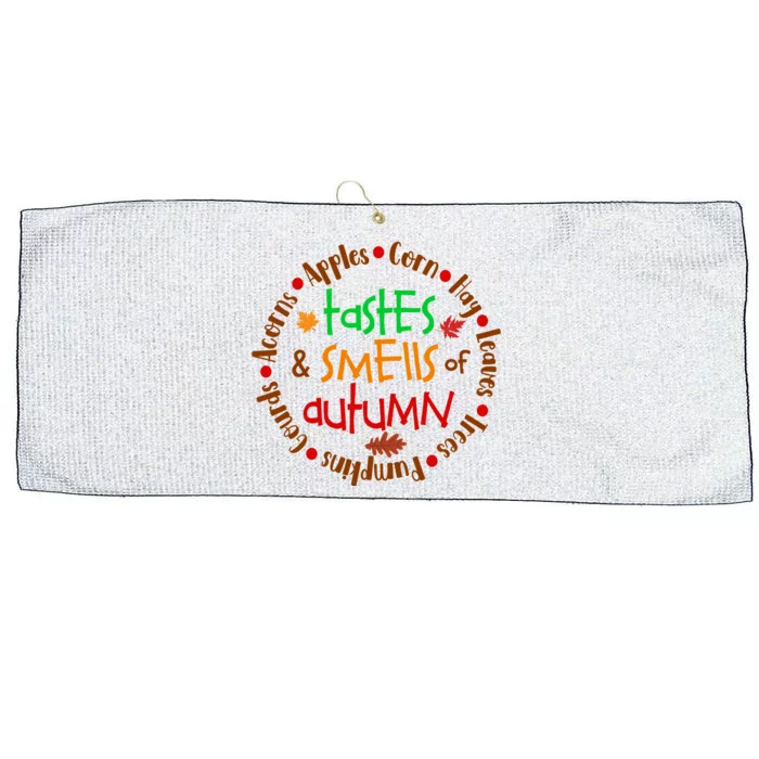 Tastes And Smells Of Autumn Large Microfiber Waffle Golf Towel