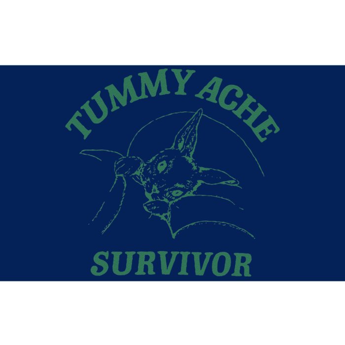 Tummy Ache Survivor Funny Rabbit Meme Bunny Lover Bumper Sticker