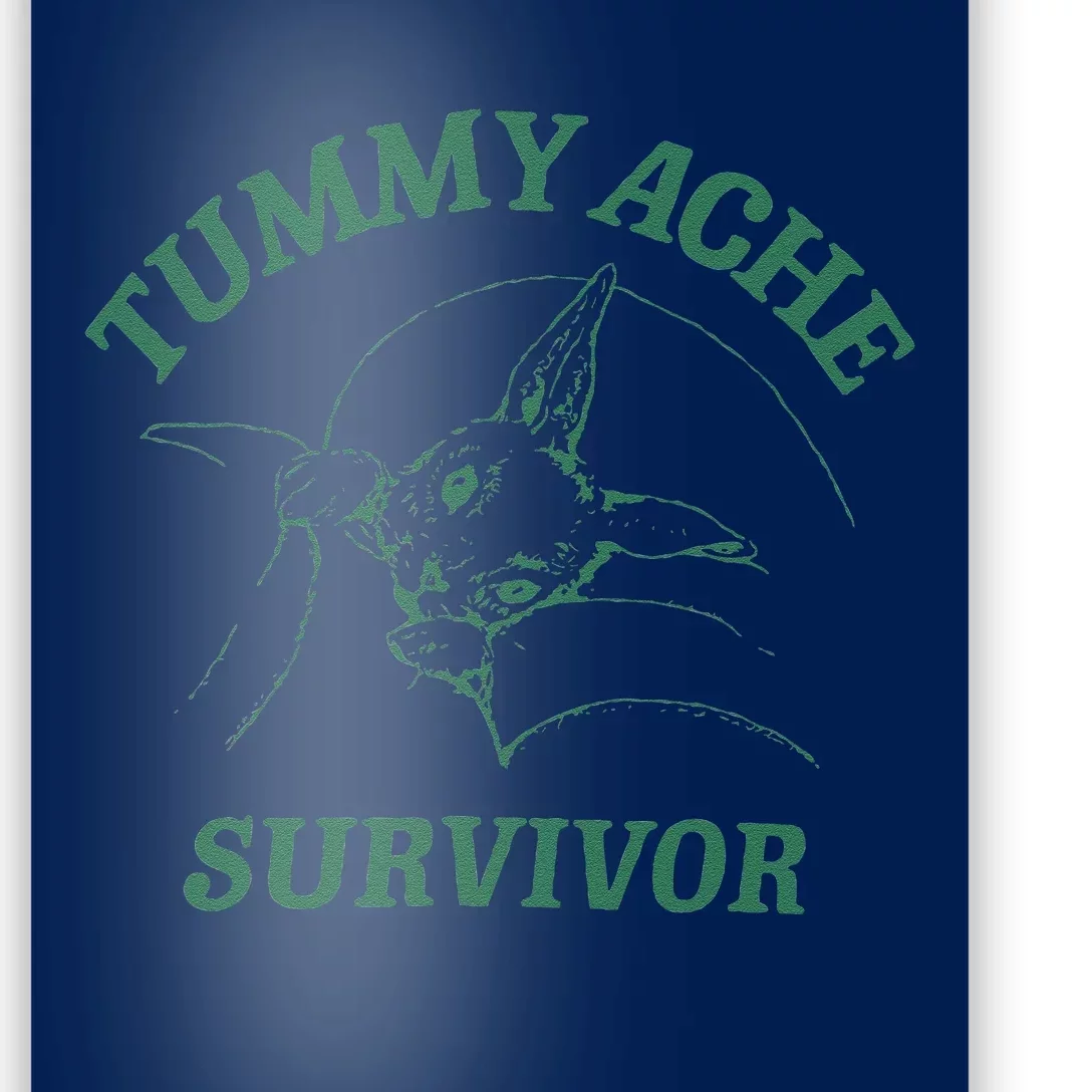 Tummy Ache Survivor Funny Rabbit Meme Bunny Lover Poster