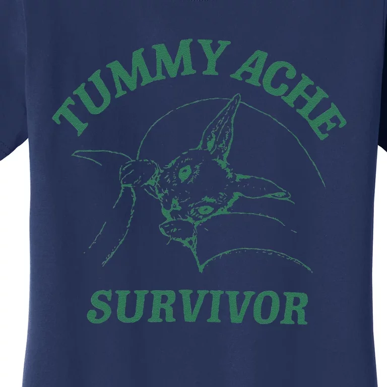 Tummy Ache Survivor Funny Rabbit Meme Bunny Lover Women's T-Shirt