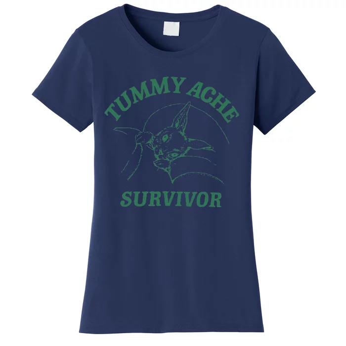 Tummy Ache Survivor Funny Rabbit Meme Bunny Lover Women's T-Shirt