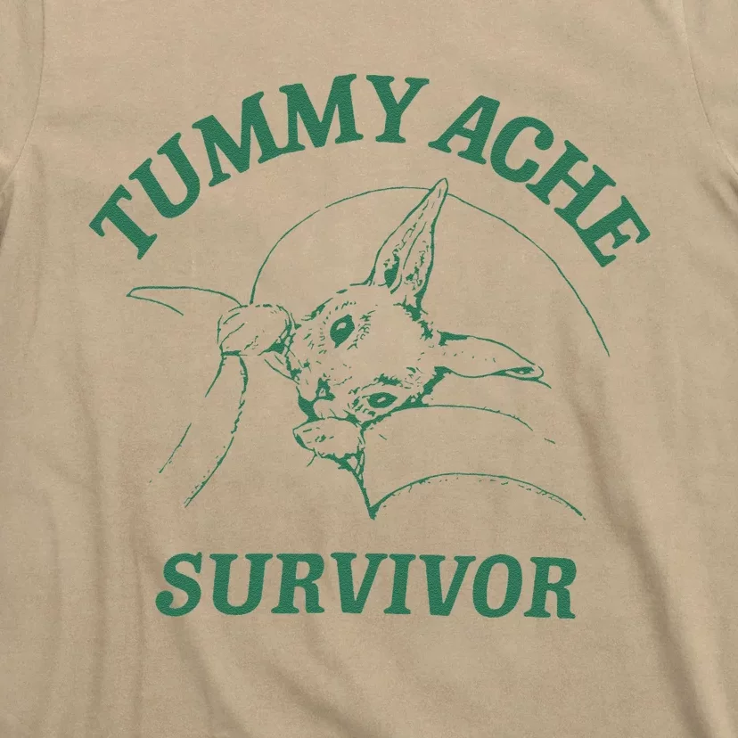 Tummy Ache Survivor Funny Rabbit Meme Bunny Lover T-Shirt