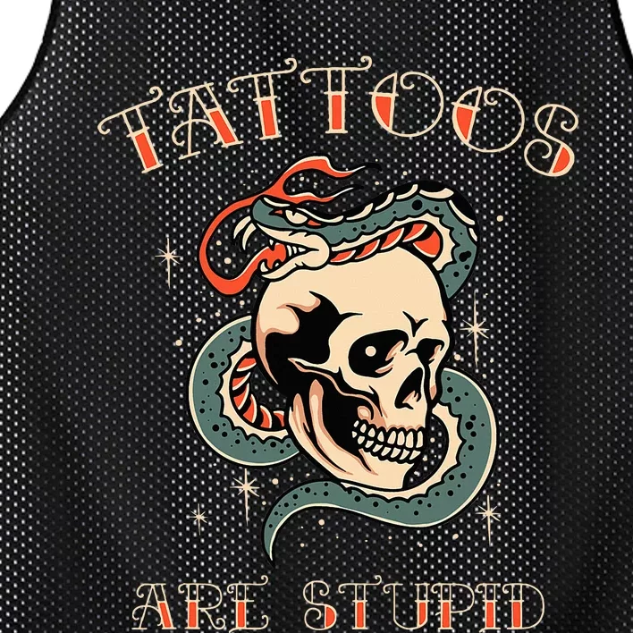 Tattoos Are Stupid Tattoo Artist Mesh Reversible Basketball Jersey Tank